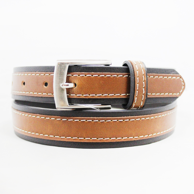 Fake leather dress belts for men 30-15073