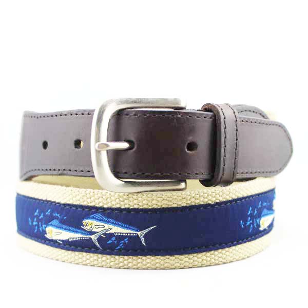 Canvas mens leather belt 35-14222