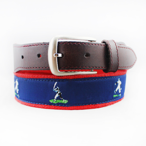 Canvas mens leather belt 35-14223