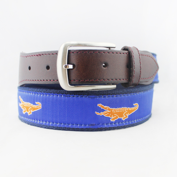 Canvas mens leather belt 35-14224