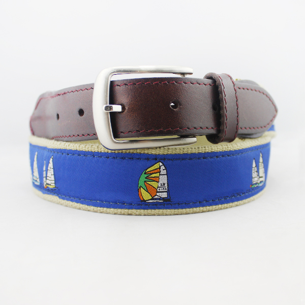 Canvas mens leather belt 35-14226