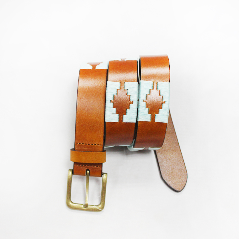 Full grain leather polo belt 35-14513