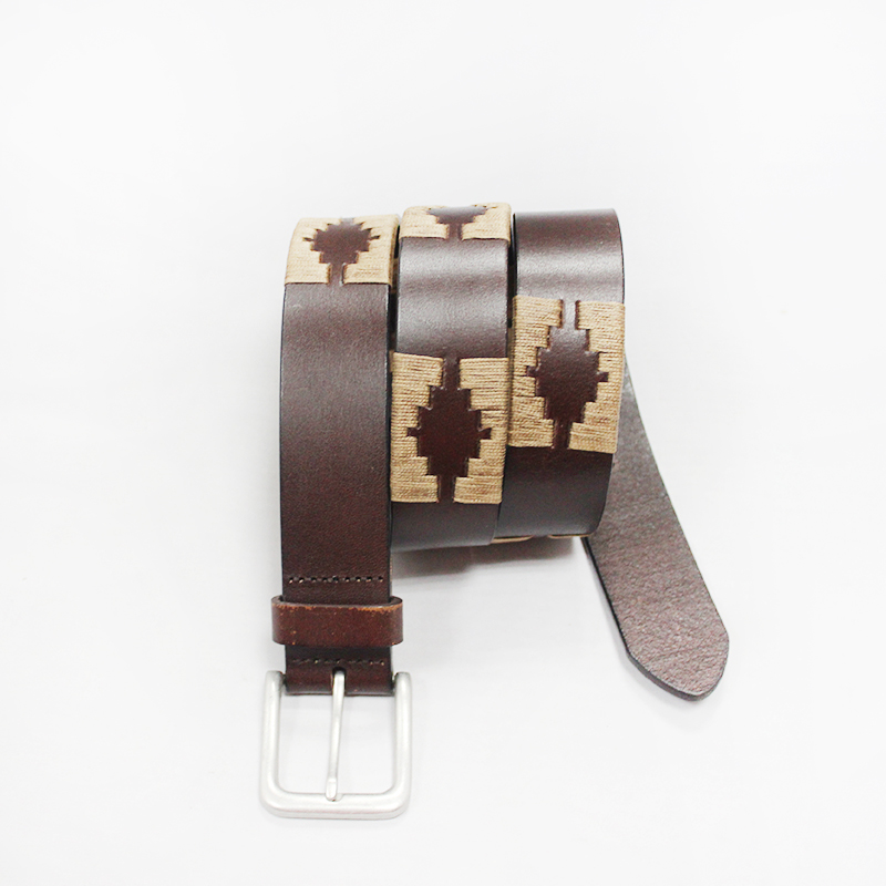 Full grain leather polo belt 35-14514