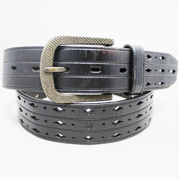 Diamond Perforated Leather Belt 40-14654