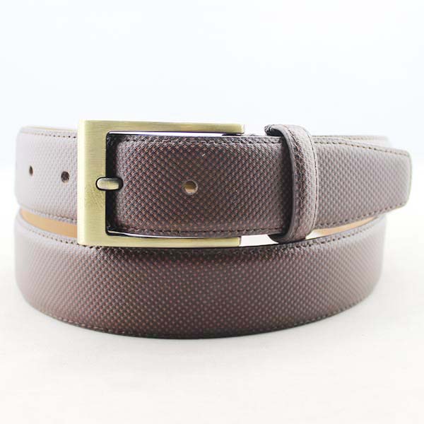 Mens split leather embossed belts for jeans 35-11110B