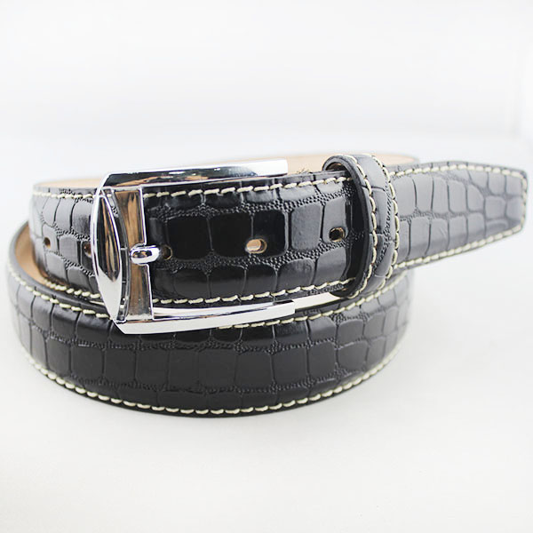 Mens split leather embossed belts for jeans 35-13166