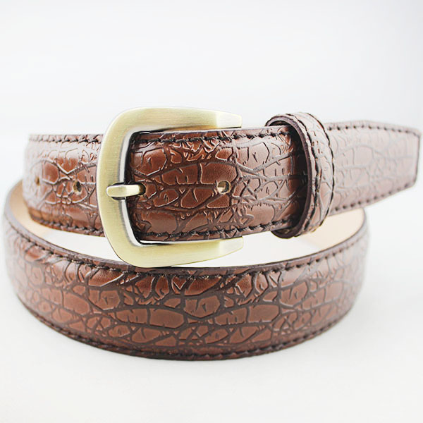 Mens split leather embossed belts for jeans 35-13167