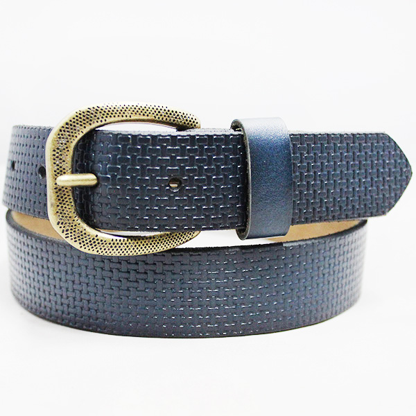 Mens split leather embossed belts for jeans 35-14461