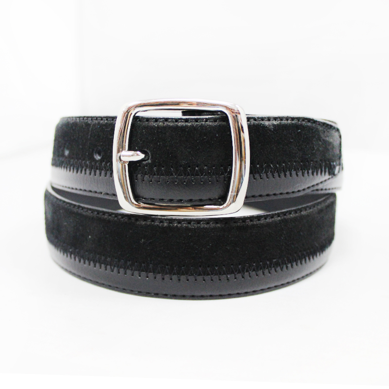 Mens suede belt with split leather 35-15076