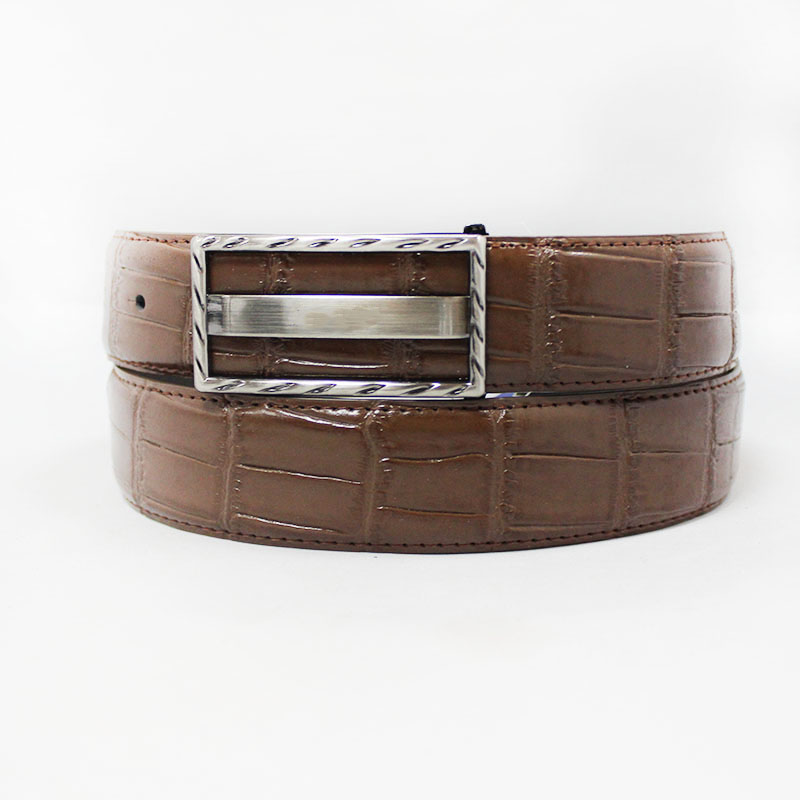 Mens split leather embossed belts for jeans 35-15132