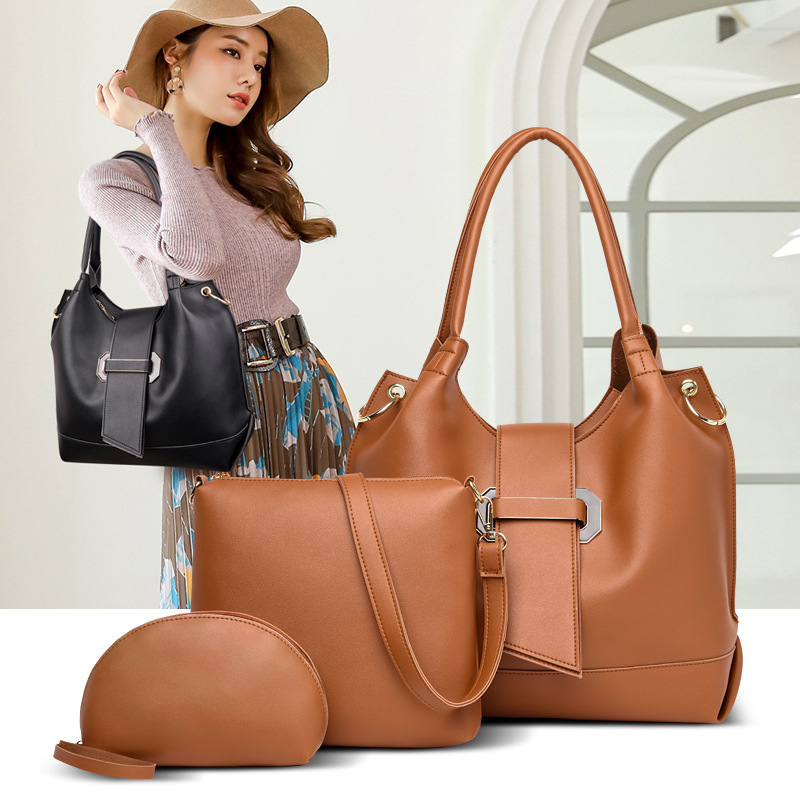 Custom party New Messenger PU Leather Women business Handbag with pouch K-0578