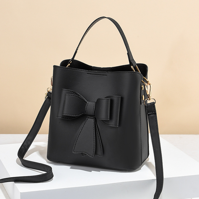 Latest design Butterfly pu messenger shoulder bucket bags elegant handbag K-0536