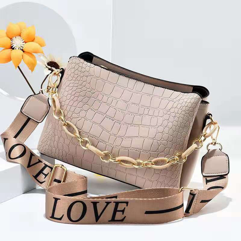 Designs pu leather Shoulder Messenger women leather bucket handbags K-0541